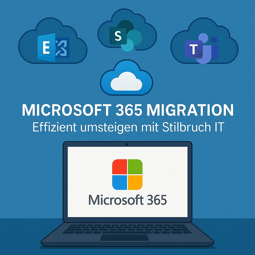 Die Microsoft 365 Migration – auch bekannt als Office 365 Migration – unterstützt Unternehmen aus Augsburg und Schwabmünchen bei der strukturierten Umstellung auf cloudbasierte Microsoft-Lösungen. Stilbruch IT begleitet den gesamten Migrationsprozess: von der Planung über die Datenübertragung bis zur Anwenderschulung. Dabei werden alle Risiken minimiert, Systeme nahtlos integriert und die Datensicherheit gewährleistet. Durch ein schrittweises Vorgehen und individuelle Anpassung profitieren KMU, Mittelständler und Behörden gleichermaßen. Die Migration wird so geplant, dass der laufende Betrieb nicht gestört wird. Am Ende entsteht eine moderne IT-Infrastruktur, die leistungsstark, skalierbar und DSGVO-konform ist.